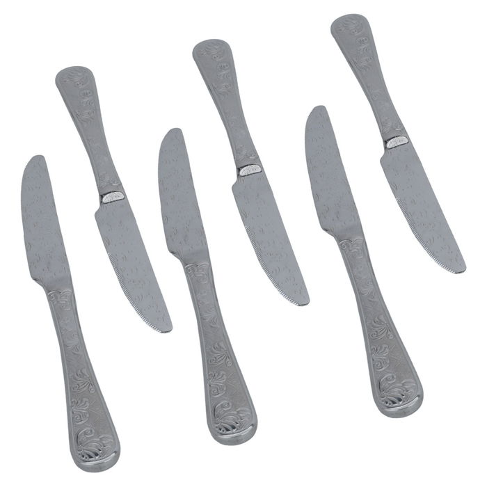 Silver wooded dining knife set, 6 pieces image 2