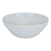 White porcelain soup bowl with gold font, 14 cm product image