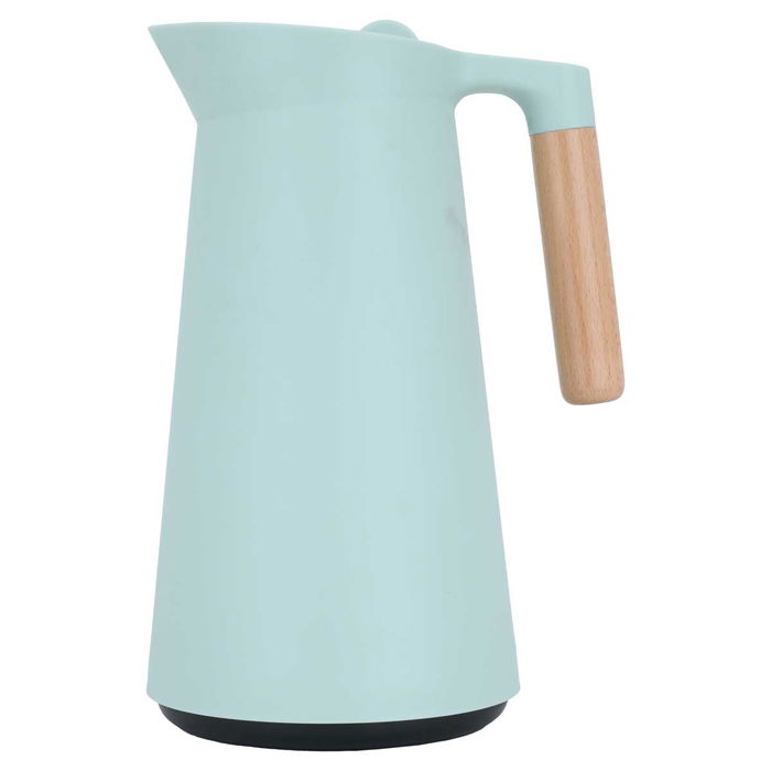 Linda Light Green Wooden Hand Thermos1 Liter image 1