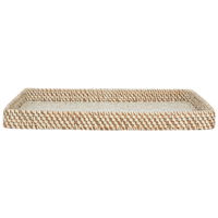 Large beige rectangular wicker raft product image