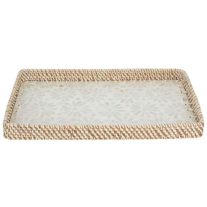 Rectangular wicker raft beige medium image 2