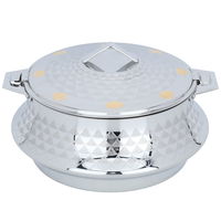 Indian Food Container Ashwaq Silver Gold Steel 2500 ml product image