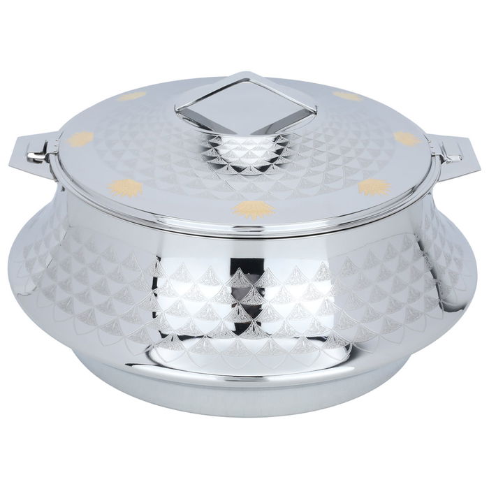 Indian Food Container Ashwaq Silver Gold Steel 7500 ml image 1