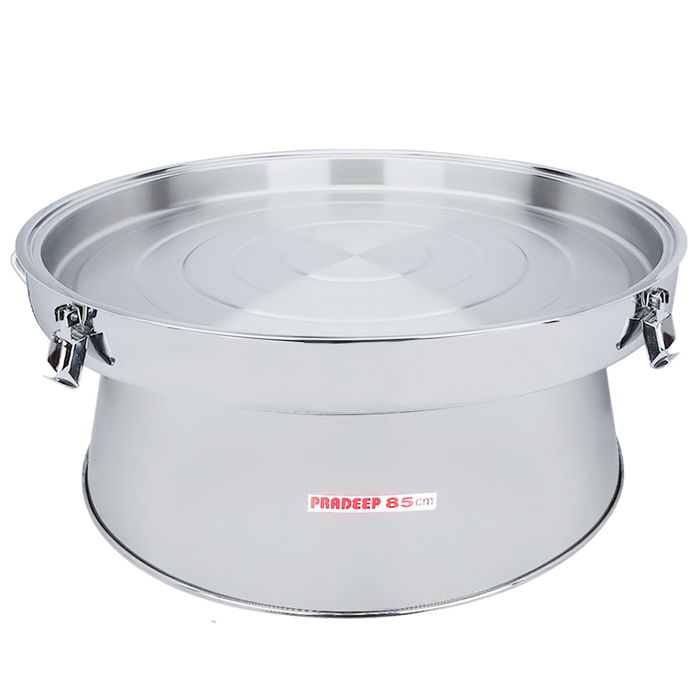 Indian Food Container Jumbo Silver Steel With Base 85 cm image 2