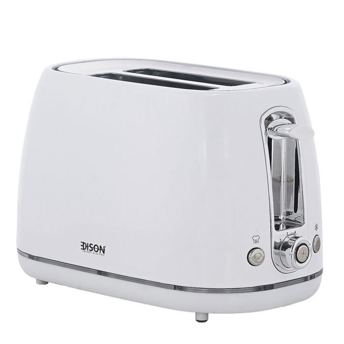 Edison Electric Toaster White 900W 2 Slices image 1