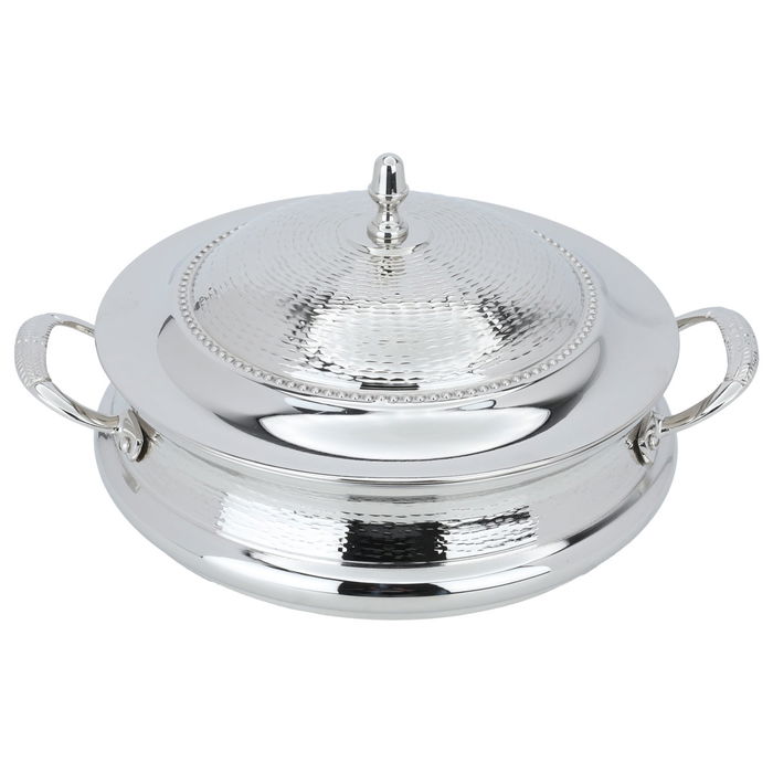 Round food container steel embossed with lid image 2