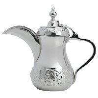 Arabic coffee pot, nickel silver, with engraving product image