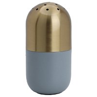 Light gray steel incense burner with gold product image
