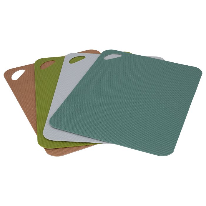 Colorful plastic cutting boards set of 4 pieces image 1