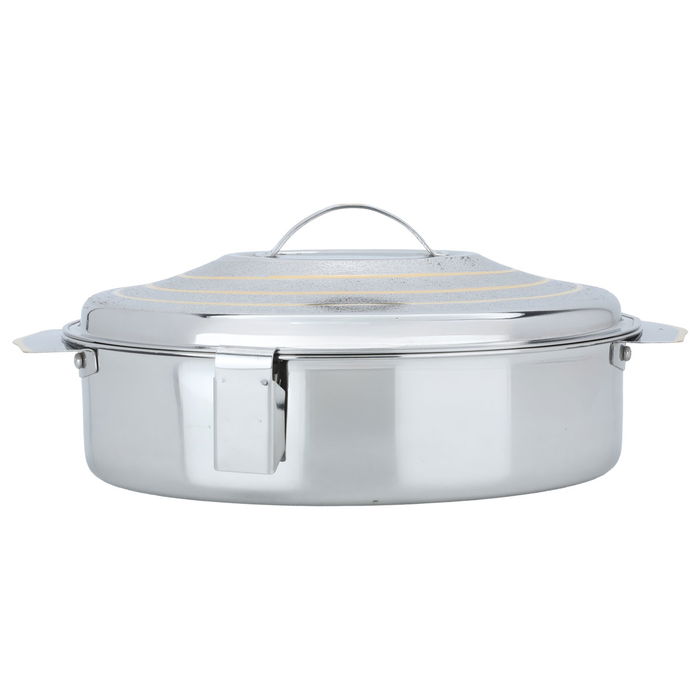 Silver Oval Food Container Gold 2500 ml image 1