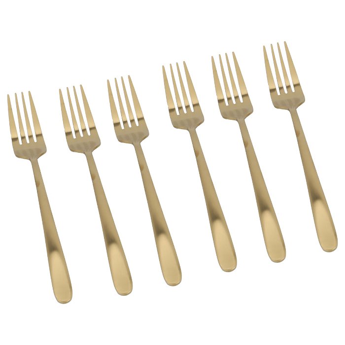 Ibiza Gold Plain Spoons Set 30 Pieces image 2