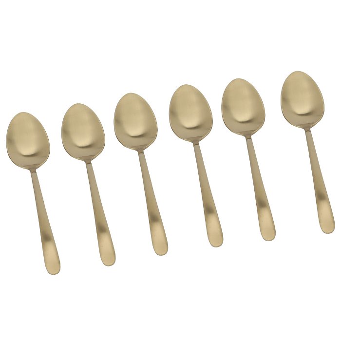 Ibiza Gold Plain Spoons Set 30 Pieces image 3