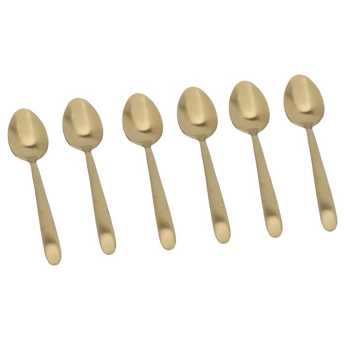 Ibiza Gold Plain Spoons Set 30 Pieces image 6
