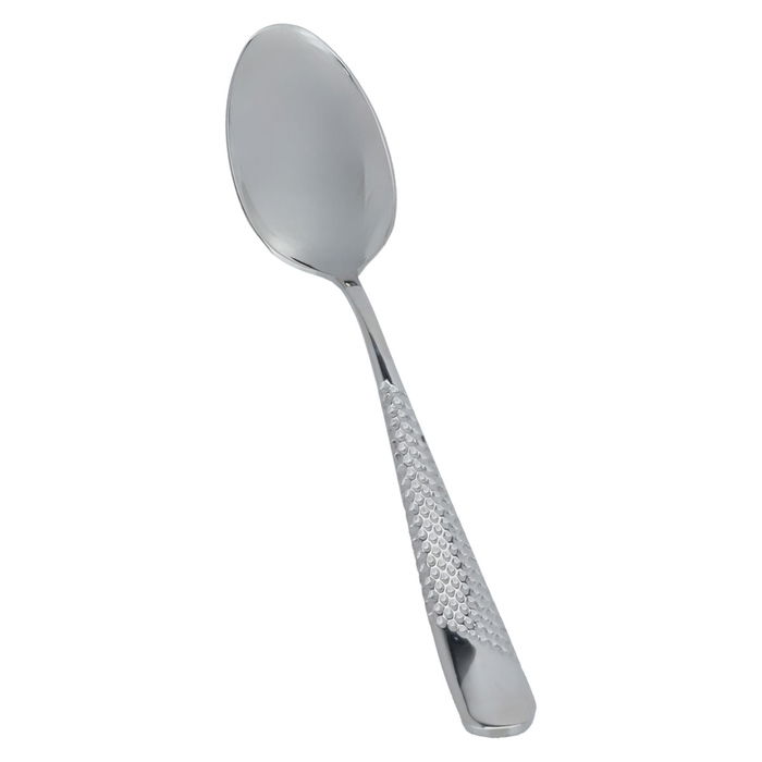 Embossed silver eating spoon set 6 pieces image 1