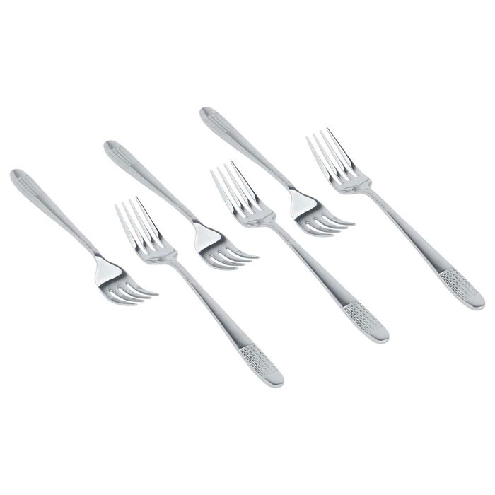 Silver Embossed Forks Set 6 Pieces image 2