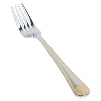 Silver Food Forks Set Gold Pattern 6 Pieces product image