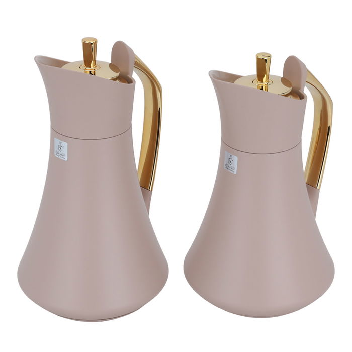 Karma Pro Light Brown Thermos Set With Gold 2 Pieces image 2