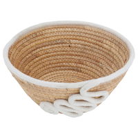 Brown Wicker Bowl with Vietnamese White product image