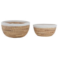 White Round Pot Set 2 Pieces (21×40 ) cm product image