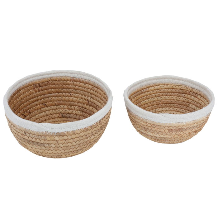 White Round Pot Set 2 Pieces (21×40 ) cm image 2