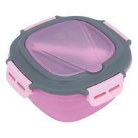 Pink Square Lunch Box With Lid 1.2 Liter product image