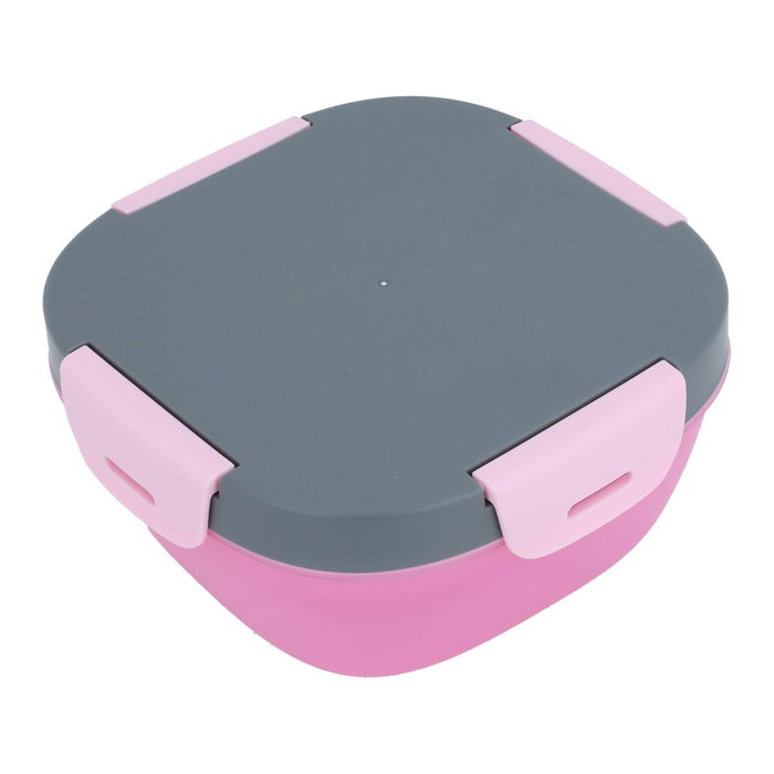 Pink box lunchbox divided with 1.2 liter lid box image 1