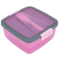 Pink Lunch Box With Spoon and 1.6 Liter Can product image