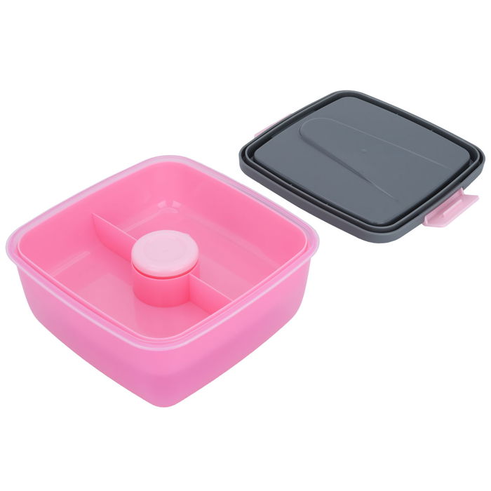 Pink Lunch Box With Spoon and 1.6 Liter Can image 3