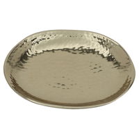 Small golden oval steel serving dish product image