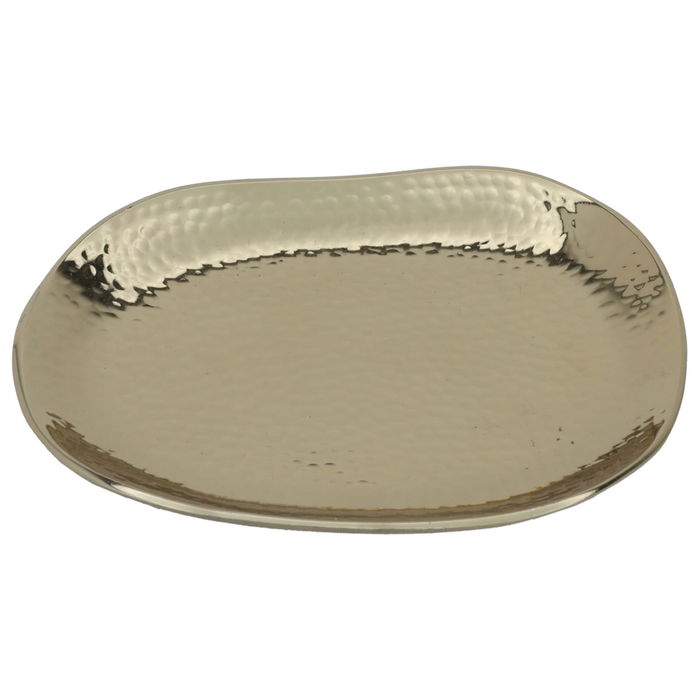 Medium golden oval steel serving dish image 1