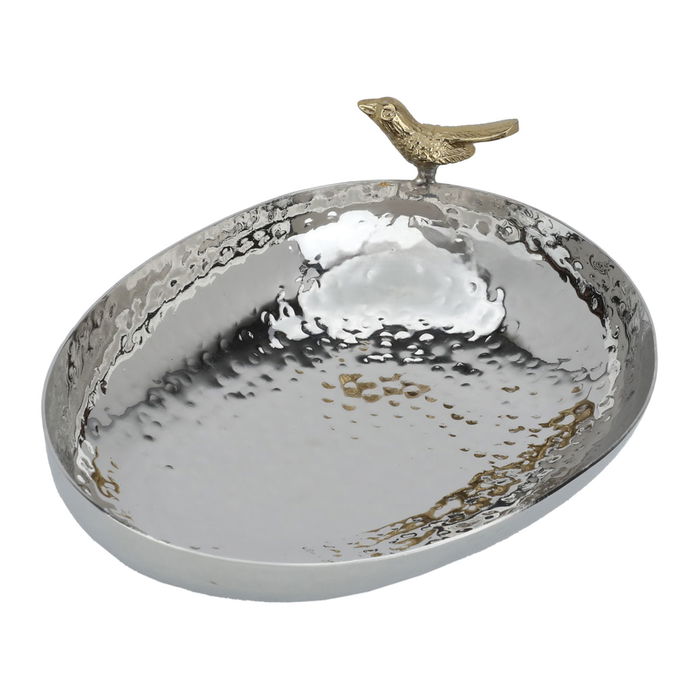 Large oval golden steel serving dish image 2