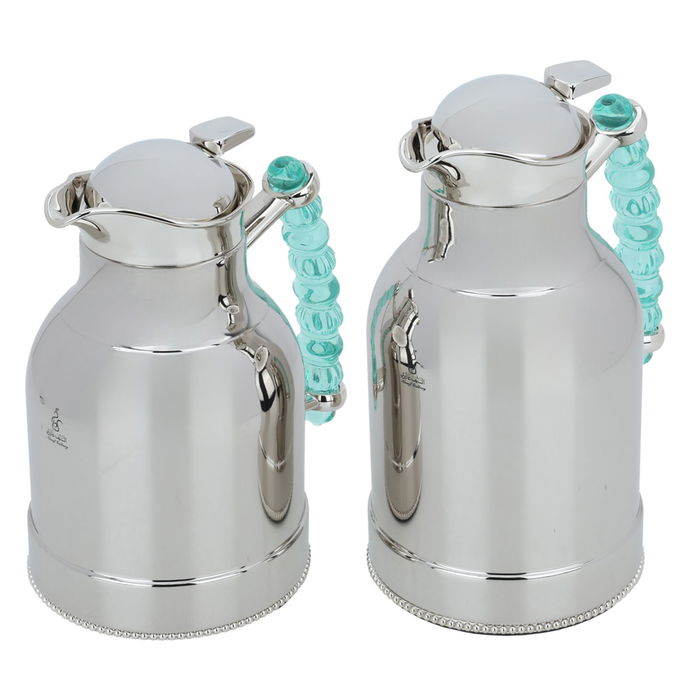 Unique thermos set, silver, light green, two pieces image 2