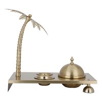 Tamriya set with a stainless steel plate with a golden stand product image