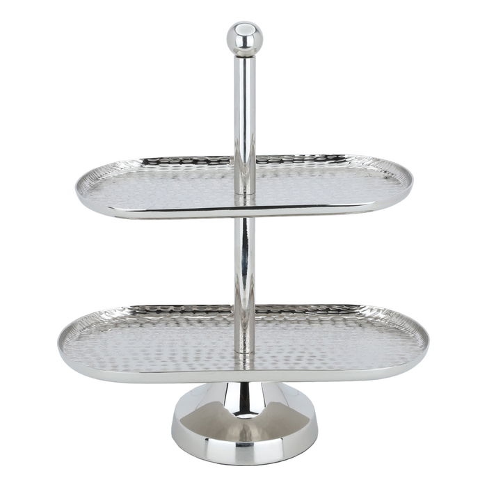 Steel cake serving stand, 2 floors image 1