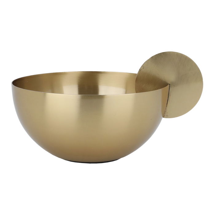 Round acetylceous bowl with golden hand image 1