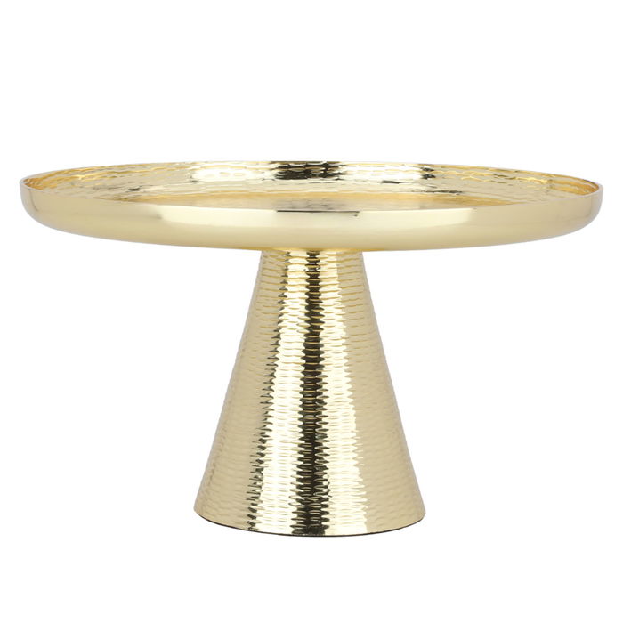 Circular serving stand with a medium golden base image 1