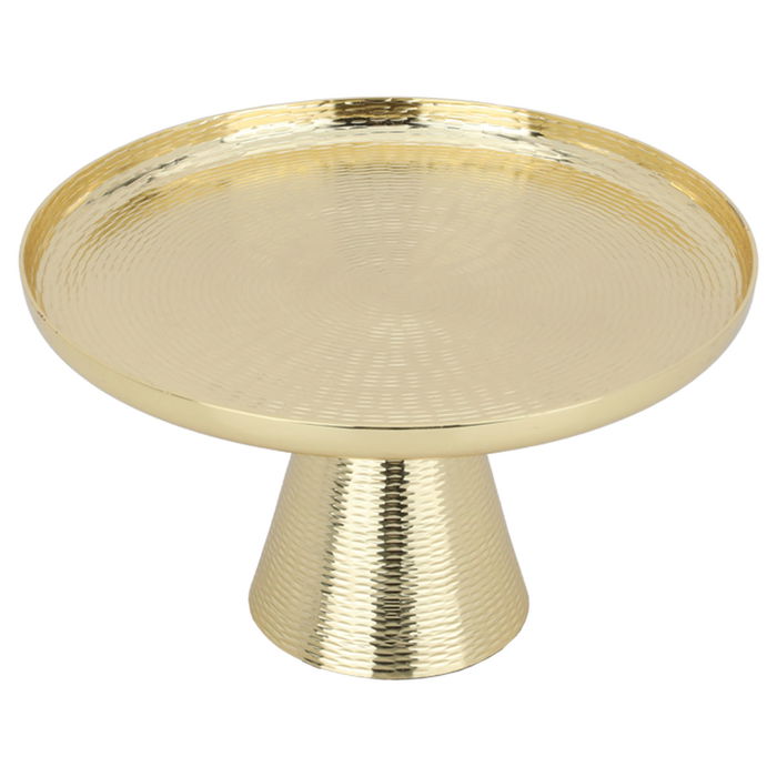 Circular serving stand with a medium golden base image 2