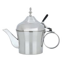 Silver steel teapot with round handle product image