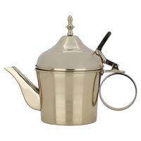 Gold steel teapot with round handle product image