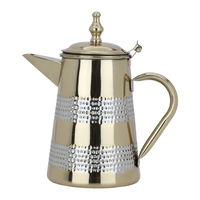 Gold steel jug with engraving, 23 cm product image