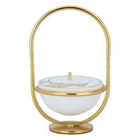 Circular date patterned with gold stand lid product image