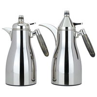 Maymouna thermos set, silver, black marble handle, two pieces product image