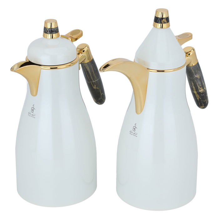 Maimouna pearl thermos set, black and gold marble handle, 2 pieces image 2