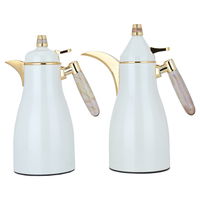 Auspicious pearl thermos set, light mauve and gold, two pieces product image