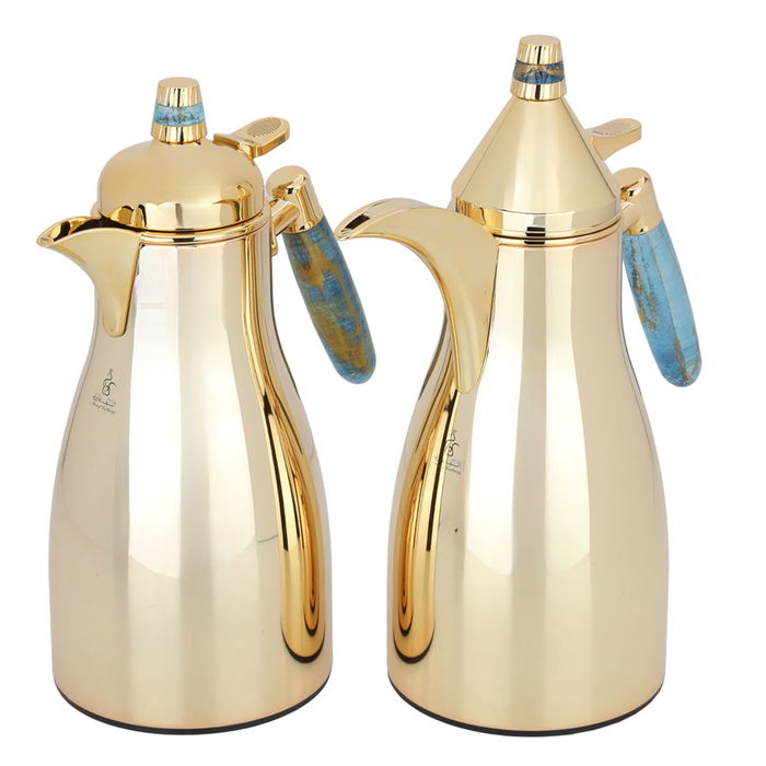 Auspicious golden thermos set, heavenly hand, two pieces image 2