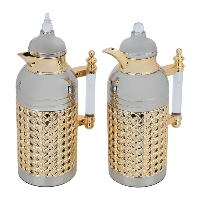 Sarah nickel thermos set, transparent and gold, two pieces image 2