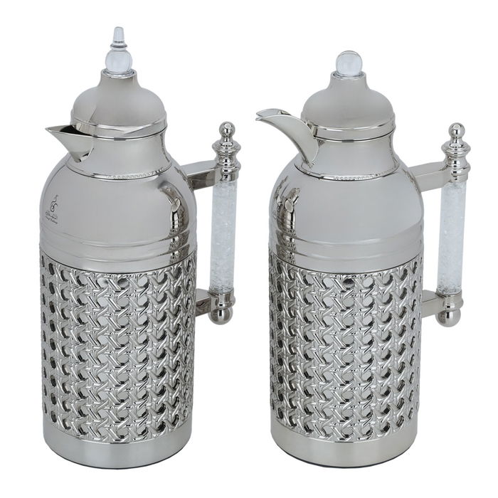 Sarah nickel hand crystal thermos set of two pieces image 2