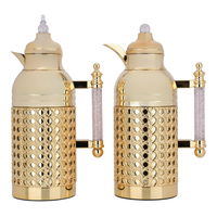 Sarah golden thermos set with light purple crystal hand, 2 pieces product image