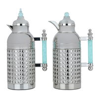 Sarah nickel hand light green crystal thermos set of two pieces product image