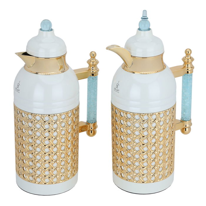 Sarah pearl thermos set, hand-crystal and gold, two pieces image 2